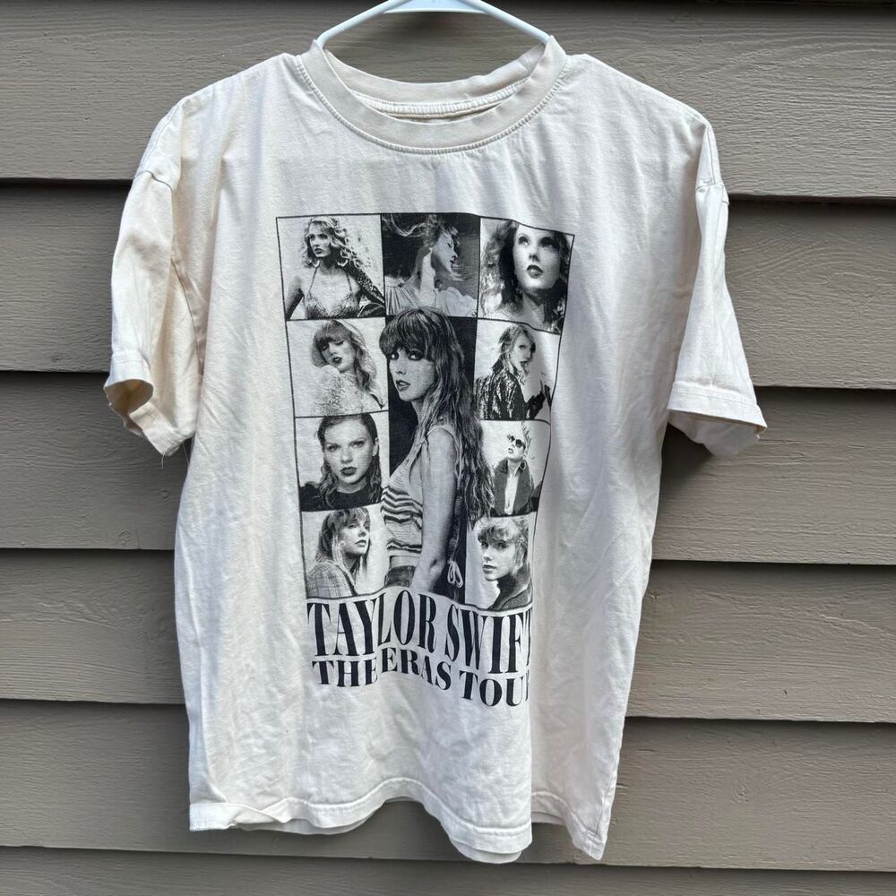 Taylor-swift Women's White and Cream T-shirt
